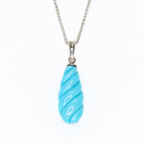 Gemstone Pendant Fancy Turquoise Drop