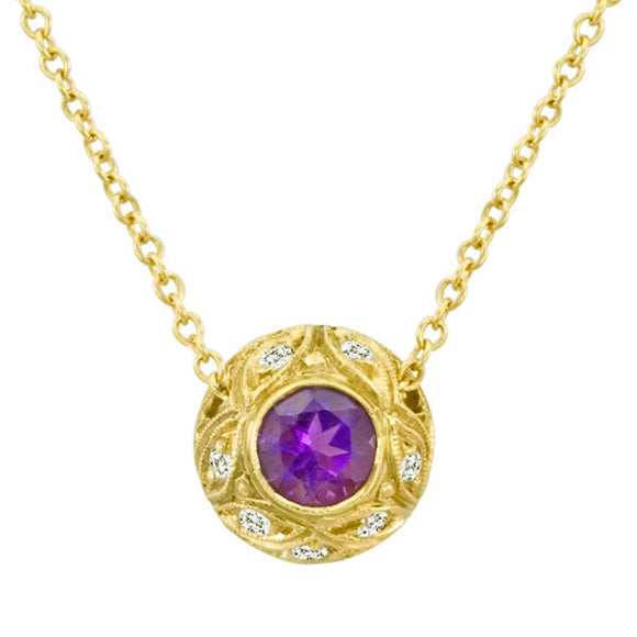 Gemstone Pendant 3009 Pend AM 18K