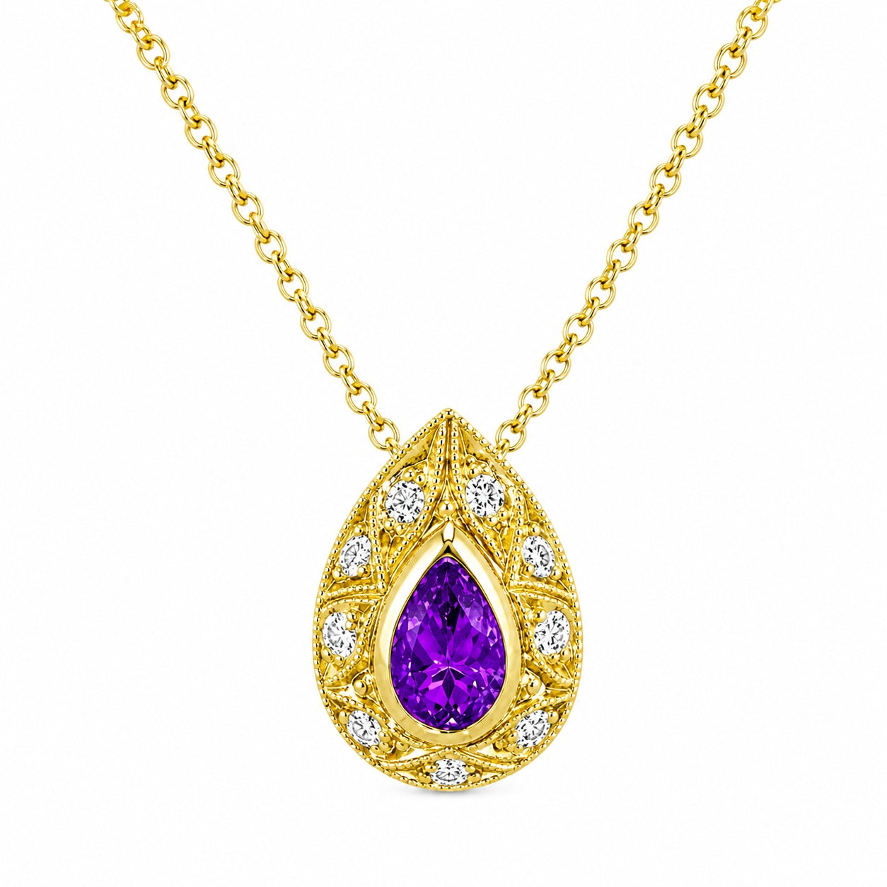 Gemstone Pendant 3014 Pend AM 18KY