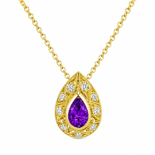 Gemstone Pendant 3014 Pend AM 18KY