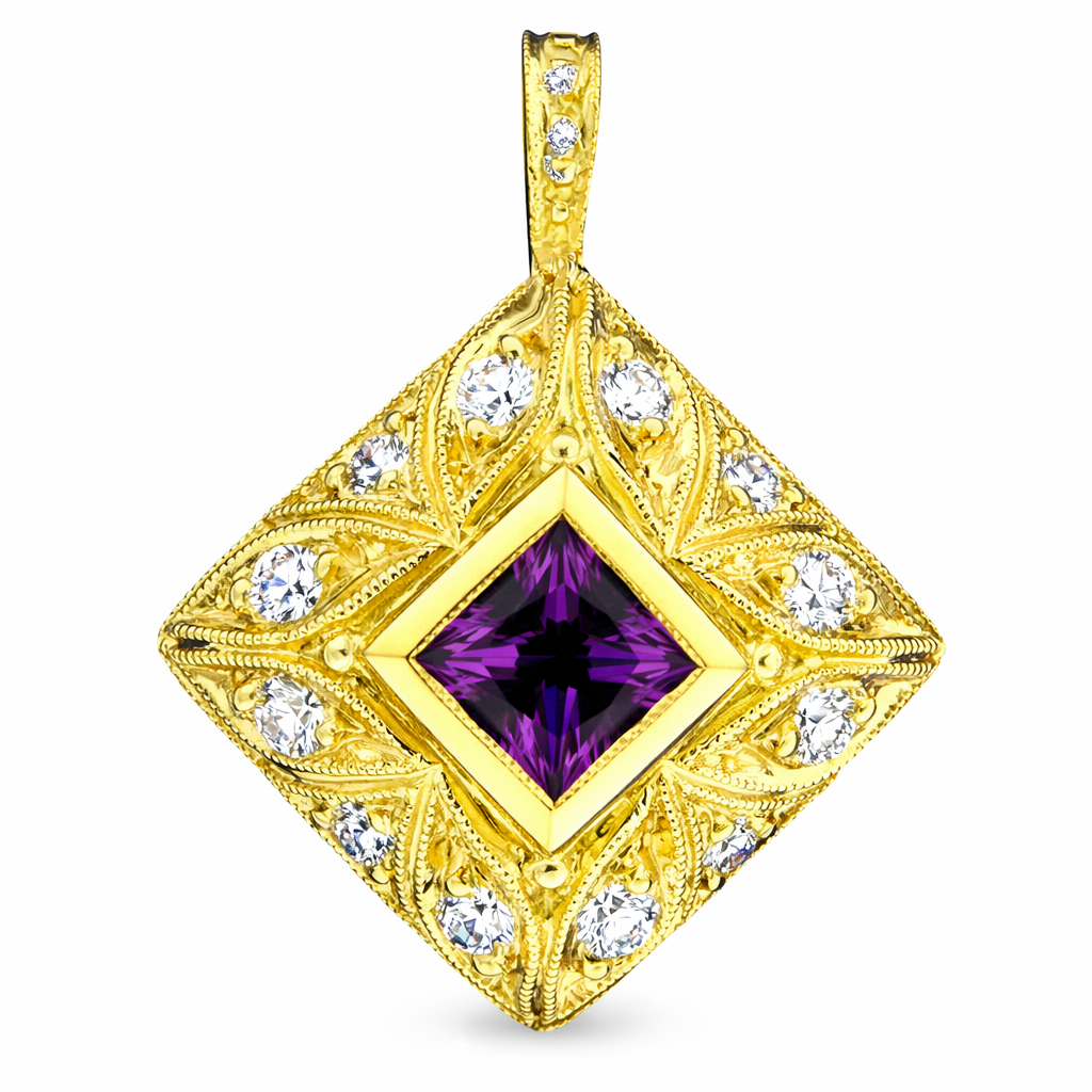 Gemstone Pendant 3018 Pend AM 18KY