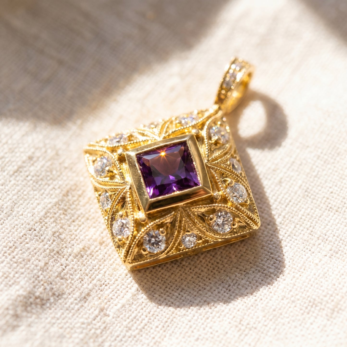 Gemstone Pendant 3018 Pend AM 18KY
