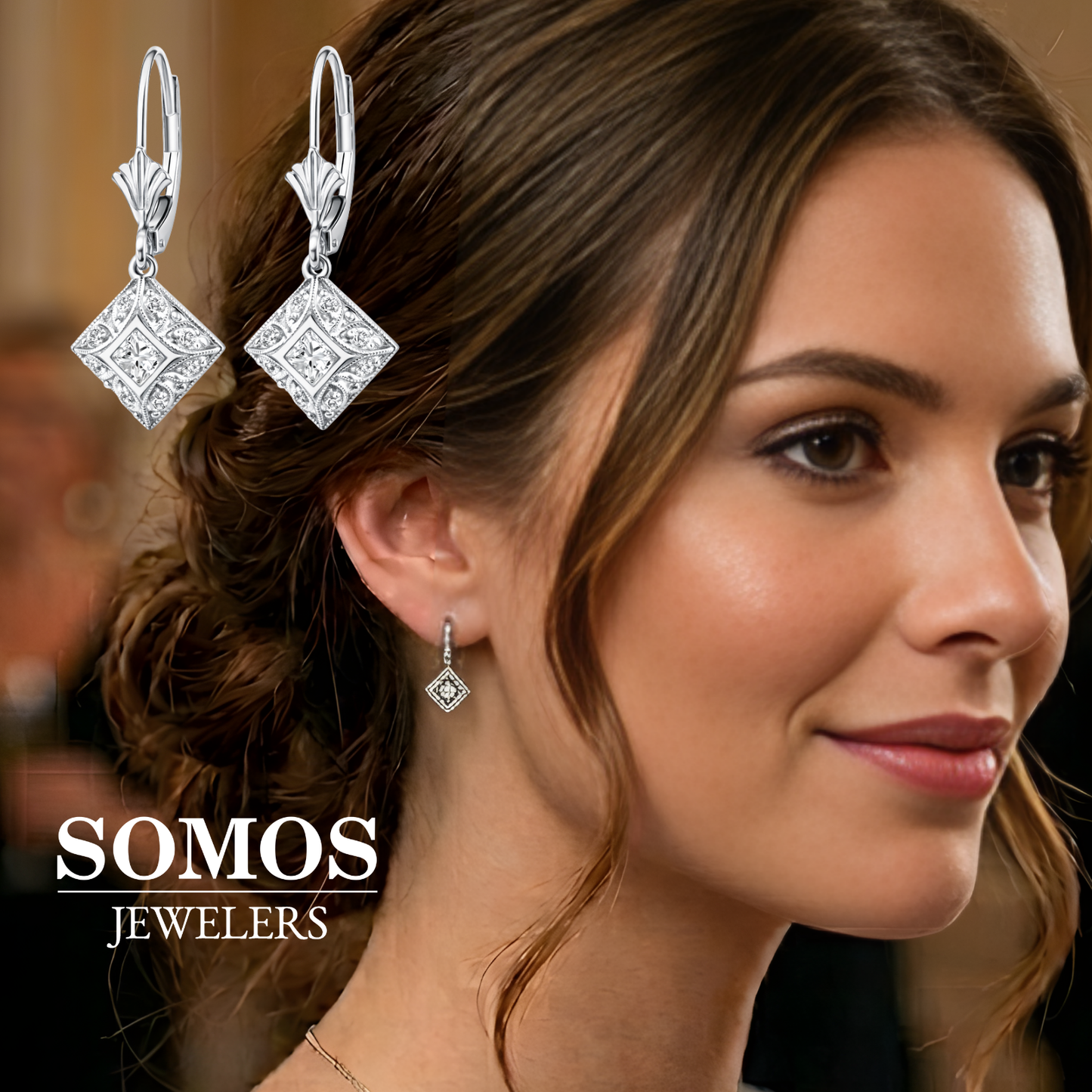 Diamond Earrings 3024 Ear D 14KW