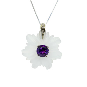 Gemstone Pendant Crystal and Amethyst CAM