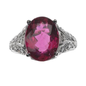 Gemstone Ring 8036 OV PT 14KW