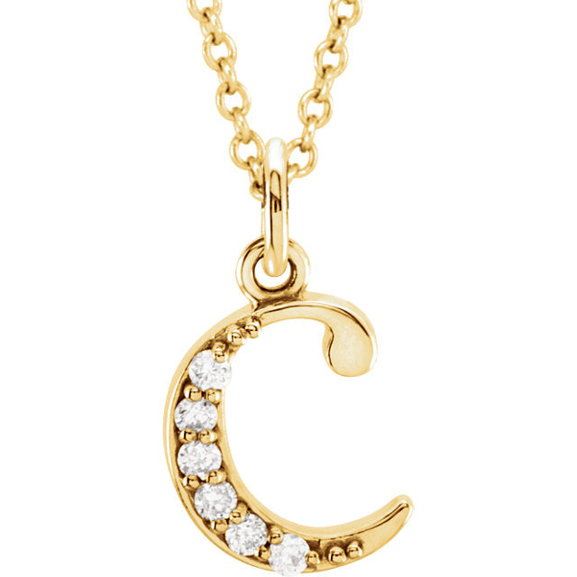 Diamond Pendant Lower Case Initial