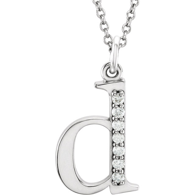 Diamond Pendant Lower Case Initial