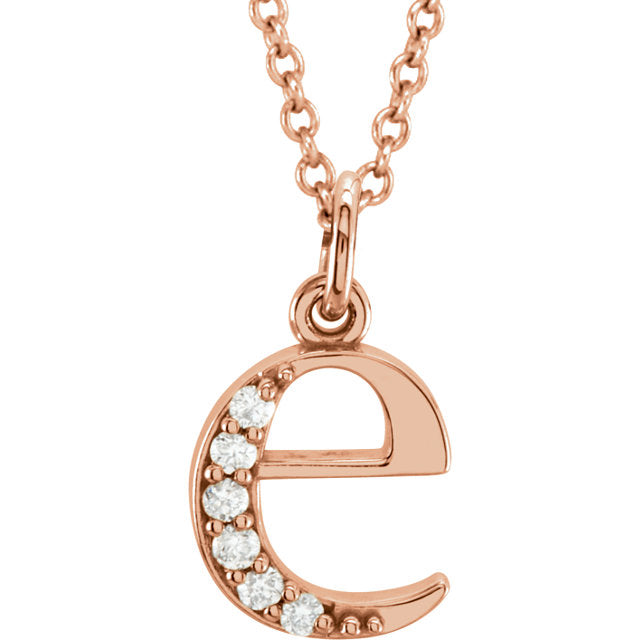 Diamond Pendant Lower Case Initial