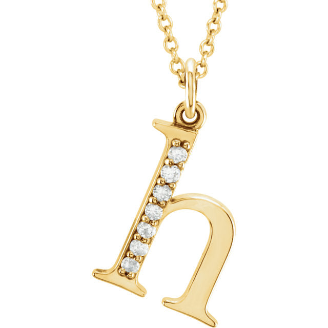 Diamond Pendant Lower Case Initial