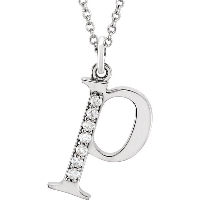 Diamond Pendant Lower Case Initial