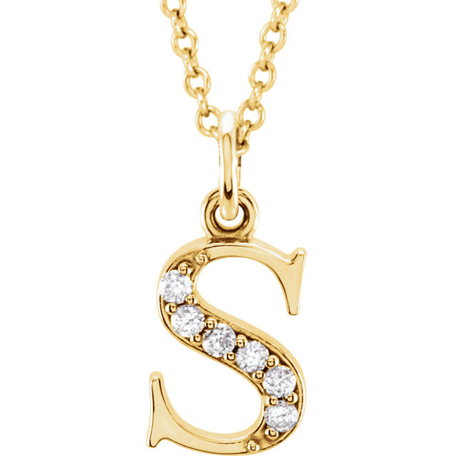 Diamond Pendant Lower Case Initial