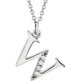 Diamond Pendant Lower Case Initial