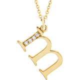 Diamond Pendant Lower Case Initial