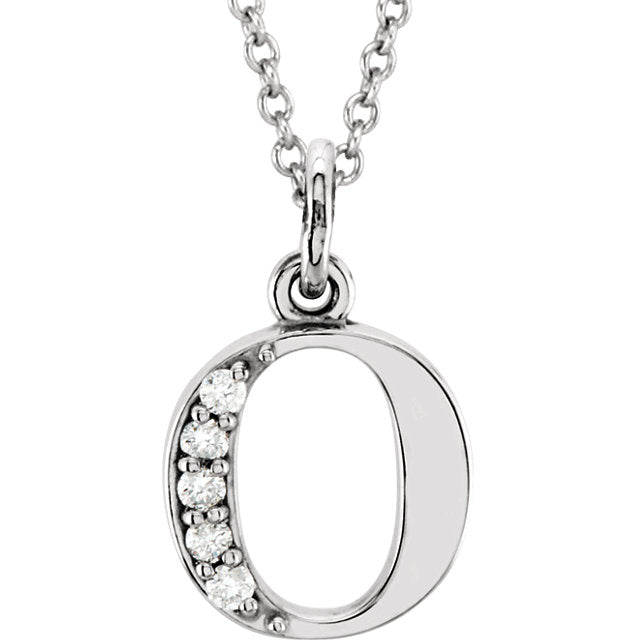 Diamond Pendant Lower Case Initial
