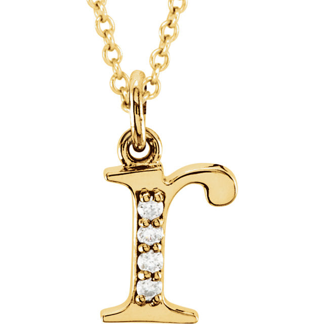 Diamond Pendant Lower Case Initial