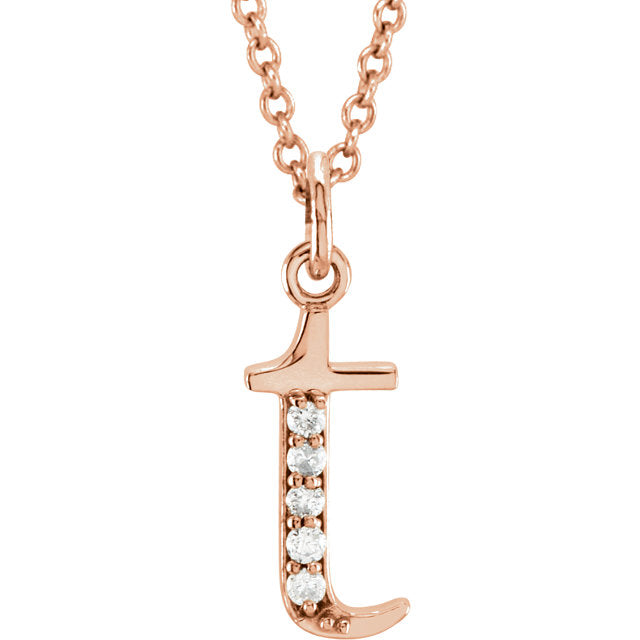 Diamond Pendant Lower Case Initial