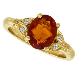 Gemstone Ring 9014 OV CIT 18KY