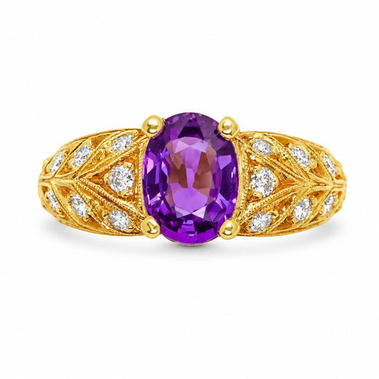 Gemstone Ring 9015 OV PRS 18KY