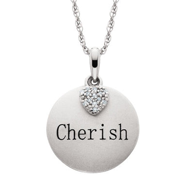 Silver Pendant Cherish