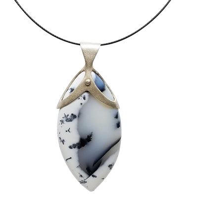 Silver Pendant Dendrite Opal