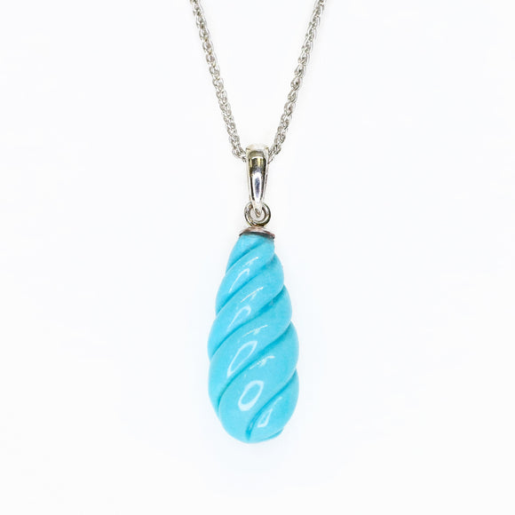 Gemstone Pendant Fancy Turquoise Drop