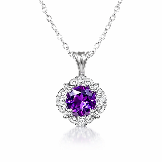 Gemstone Pendant SS 87009 AM