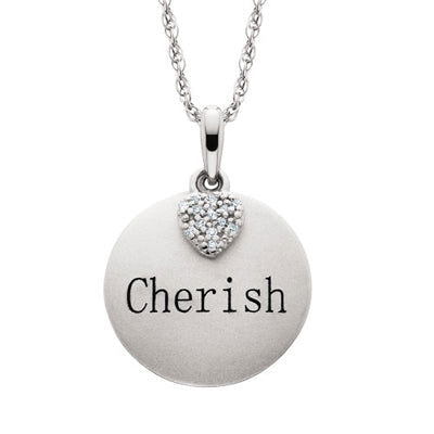 Silver Pendant Cherish -  - Somos Jewelers 