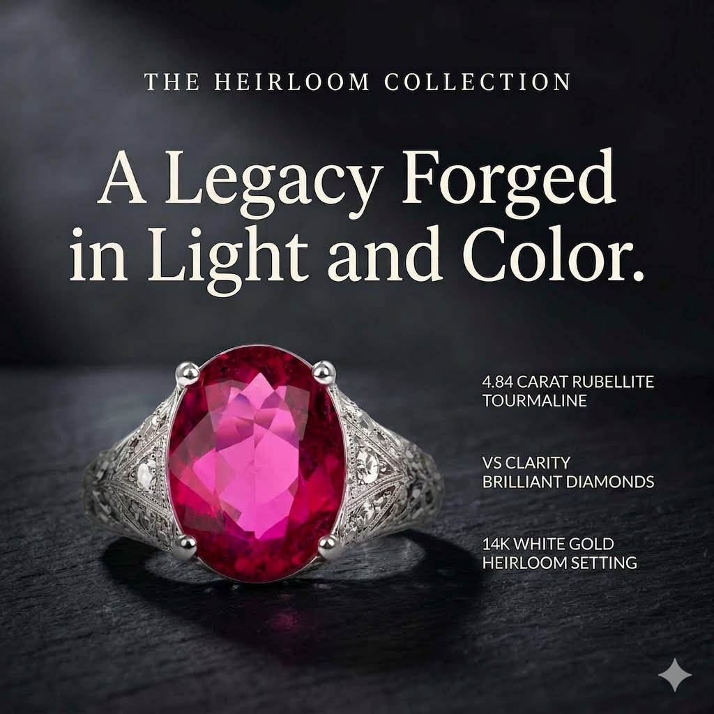 Gemstone Ring 8036 OV PT 14KW