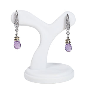 Gemstone Earrings Purple Sapphire